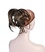 Onedor 12 inch Premium Synthetic Adjustable & Customizable Updo Style Ponytail Hair Extension with Clip on Claw Attachment (10#)