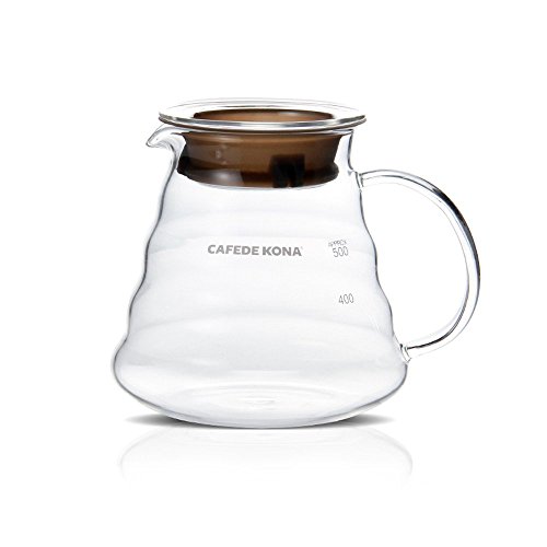 Glass Coffee Pot Home Heat-resistant Glass Drip Pot Cloud Pot 360/600ml (Size : 600ml)