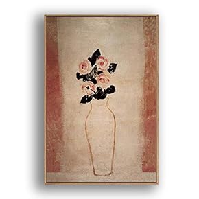 Framed Canvas Wall Art for Living Room, Bedroom Elegant Vase Plants by Sanyu Canvas Prints for Home Decoration Ready to Hanging - 16x24 inches