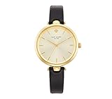 kate spade new york Goldtone Holland Black Leather Watch