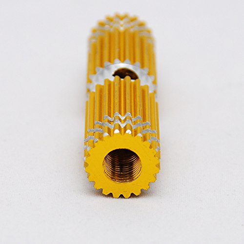 2x Children-Sized Premium Anodized Alloy Foot Pegs Fits Most Regular Bicycle Axles Gold Version (2.67in Length, 0.35in Diameter Hole, 0.75in Width) - Thumbnail 2