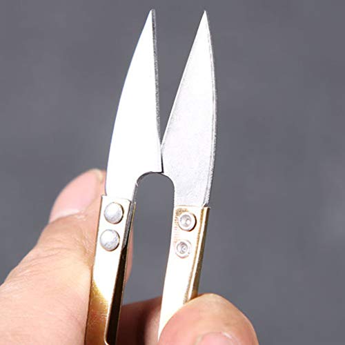 MEIYIN Stainless Steel U Shape Mini Scissor Portable Stitch Sewing Snip Thread Trimming Nipper Household DIY Outdoor Fishing Line Cutter - Thumbnail 4