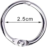 Guagua 25mm Binder Rings 1inch 20 Pack Stainless Nickel Plated view 2