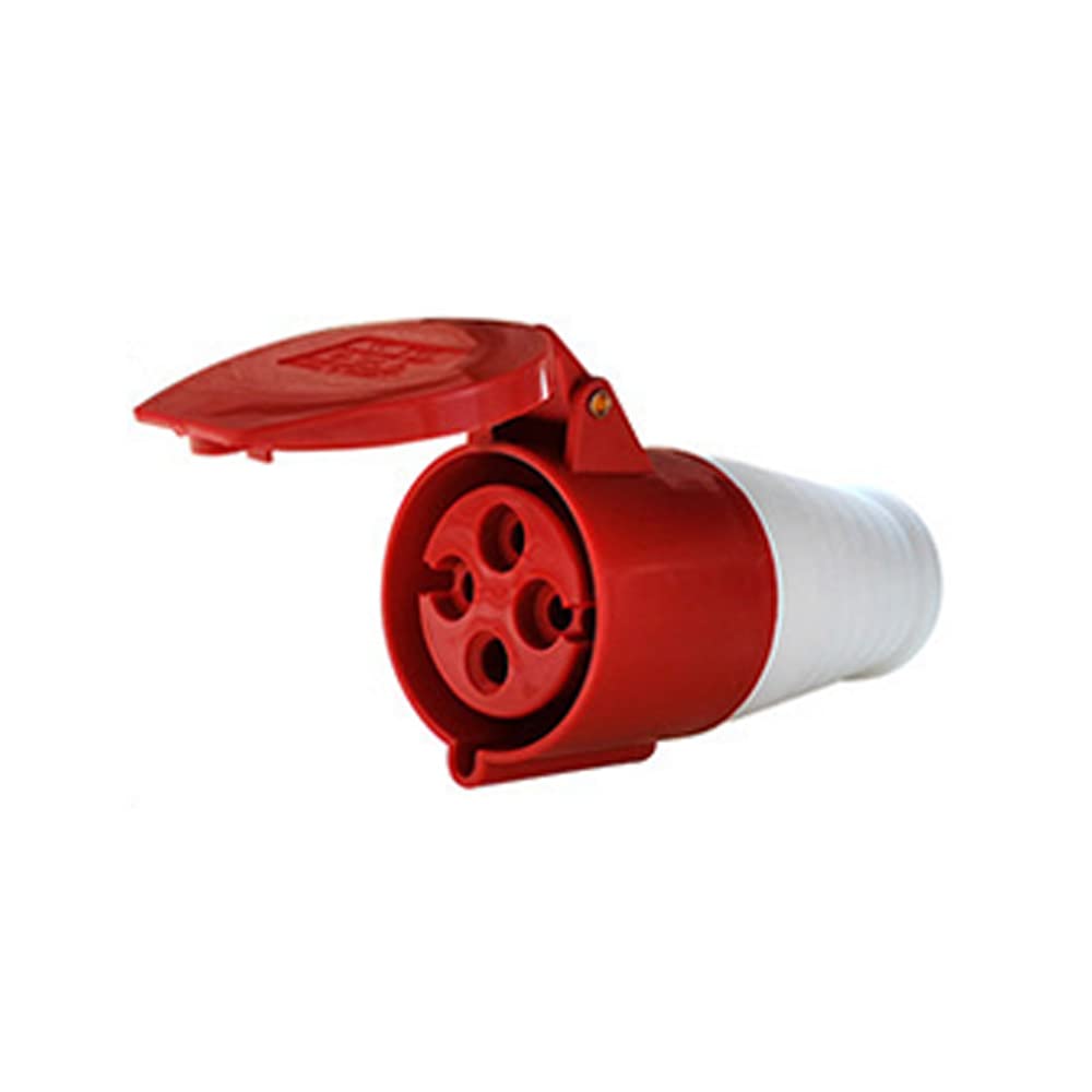 ExcInter 4PIN 32A Industrial connector Industrial Plug Sockets 2P+E Weatherproof IP44 Camping Caravan Industrial