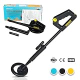 allsun Beach Junior Metal Detector for Kids Waterproof Sand Toys Beginner Gold Digger for Boy Girl High Sensitivity Treasure Hunter Black