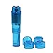 Allrise 1PC Mini Massager Handhled Body Face Shoulder Massage Pocket Travel Rocket ,Different 4 Heads (blue)