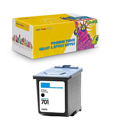 New York TonerTM New Compatible 1 Pack CC635A HP 701 High Yield Inkjet for HP FAX : FAX 640 | FAX 650 | FAX 2140 - Black