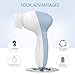 PIXNOR Facial Cleansing Brush, Waterproof Facial Brush with 7 Exfoliating Brush Heads for Deep Cleansing, Gentle Exfoliating, Removing Blackhead, Massaging