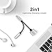 2in1 Lightning Adapter for iPhone,MINIMALISM Lightning Charger and 3.5mm Earphone Cable Adapter [No Music Control] for iPhone 7/7 Plus/6s/6/5s/5 -Silver