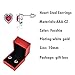 Stud Earrings,18k White Gold Plated Heart Shape Inlaid Cubic Zirconia Studs Earrings for Teen Girls&Women