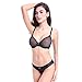 Varsbaby Women See-Through Lace Push Up Transparent Everyday Bra (V279TS, 38D, Black) (Black, 38D)