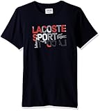 Lacoste Men's Lacoste Sport Graphic T, Navy Blue/Dolmen Grey-Etna Red-White, 6