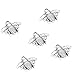 50pcs Vintage Antique Silver Alloy Insect Bee&Honeybee Charms Pendant Jewelry Findings for Jewelry Making Necklace Bracelet DIY 20x16mm (50pcs)