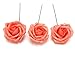 50 pcs Artificial Flowers Foam Roses Various Colors For Bridal Bouquet Bouquets Wedding Centerpieces Kissing Balls (Coral)