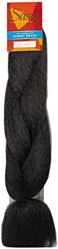 Kanekalon Sassy Collection Jumbo Braid Hair Extension, 48 Inches, Off Black Color