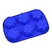 6 Even Snowflakes Silicone Cake Mold Bath Bombs Mold 2 Pack(4 Style)