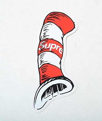supreme cat in the hat sticker
