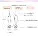 FIFATA 925 Long Sterling Silver Drop Classic Ovals with Frosted Bead Pendant Earrings for Women Girls