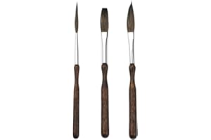 Wooswen Long Liner Script Scroll Rimming Brushes 3-Piece Pinstripe Brush Kit Professional Quality Rigger