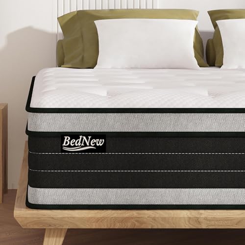 Bednew Matratze 80 x 200cm, Federkernmatratze H3 Höhe 31cm 7-Zonen Orthopädische Taschenfederkernmatratze mit Comfort Memory-Schaum Schicht,Öko-Tex Ze
