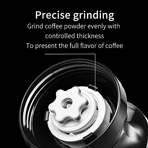 MAVO Manual Coffee Grinder, Burr Coffee Bean Grinder Conical Ceramic Burrs x 2 12 Adjustable