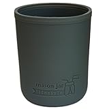 MJL Wide Mouth Pint Silicone Sleeve for Mason Jars (Charcoal Gray)