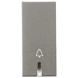 Havells ORO 10A Bell Push with Indicator Switch (Magnesium Grey, Pack of 10)