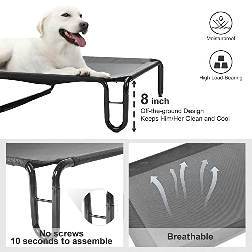 pettycare Outdoor Elevated Dog Bed Cot, Raised Dog Cots Beds, No Screws