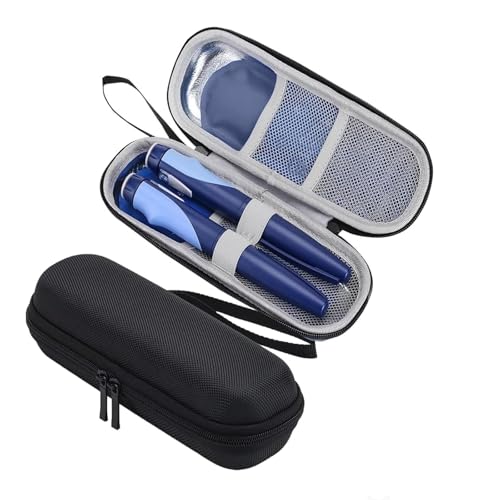 Insulin Pen Cooler Travel Case Insulin Pen Portable Medical Cooler Bag Insulin Cooler Case for Diabetes and Other Diabetic Supplies for Daily Life Trip,No ice packs (Blue)