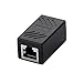 SIENOC RJ45 Ethernet Cable in-line Shielded RJ45 Coupler, Female to Female - Black (5 Packs of RJ45 Coupler)