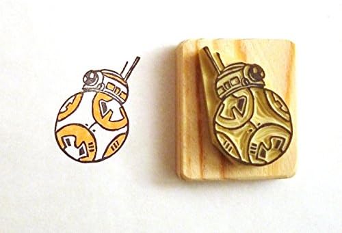 BB-8 from Star Wars VII - Hand carved rubber stamp