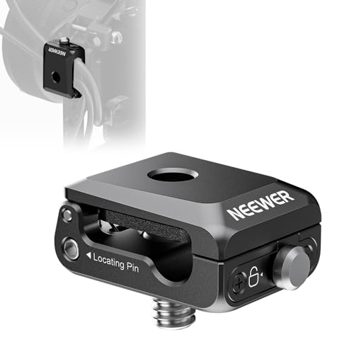 NEEWER Spring Loaded Cable Clamp, Camera Cage Cable Organizer with Removable Anti Twist Locating Pin, 1/4