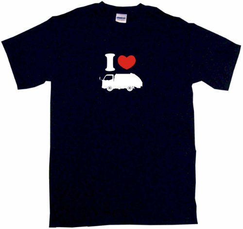 I Heart Love Garbage Truck Little Boy's Kids Tee Shirt 3T-Black