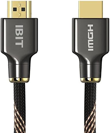 HDMI Cable 6 ft, IBIT High-Speed 4K HDMI Cable 2.0 Supports 18Gbps for 4K/HD TVs, 18K Gold Plated Contector + Fiber Braided