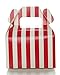 Food With Fashion Red Favor Boxes (36 Pack) - Polka Dot, Chevron Zig-Zag, Striped Small Red Treat Boxes, Birthday Party Favor Gable Boxes