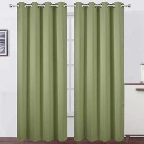 Blackout Curtains Sage Green Set of