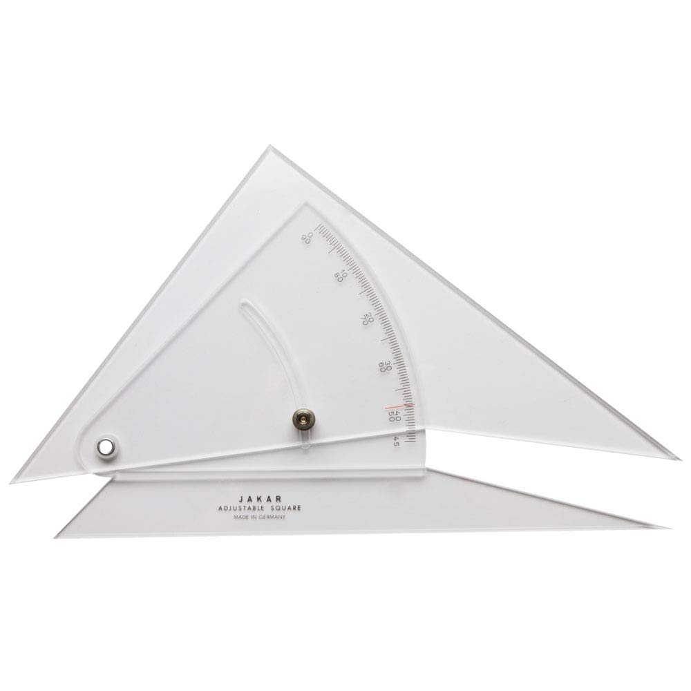 Adjustable set square - 300mm/12", with canvas pouch, individually boxed