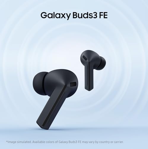 Samsung Galaxy Buds3 FE, Black (2025, CAD Version & Warranty) - Bluetooth Earbuds with AI Real-Time Live Translate, Auto Pairing & Switching, Sweat and Water Resistance, Find My Earbuds Mode