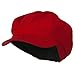 Cotton Elastic Newsboy Cap-Red (One Size)