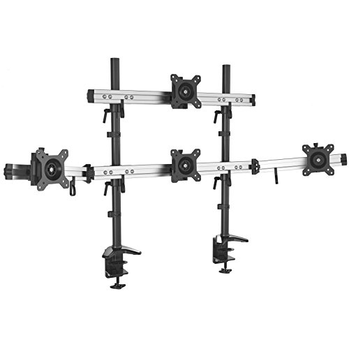 HFTEK 4-Fach-Monitorarm - Tischhalterung für 4 Bildschirme von 15 – 27 Zoll mit VESA 75/100 (MP234C-N)