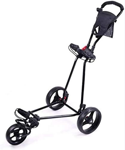 Lightweight Foldable Golf Trolley, Golf Push Cart with Adjustable Push Handle, Foot Brake, and Scorecard, 3 Wheel Push Pull Golf Cart,ONE Second to Open & Close Lightweight Foldable Golf Trolley, Golf Push Cart with Adjustable Push Handle, Foot Brake, and Scorecard, 3 Wheel Push Pull Golf Cart,ONE Second to Open & Close