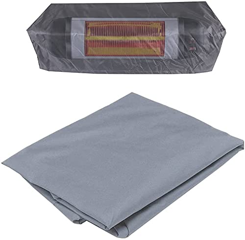 UCARE Wall-Mounted Electric Infrared Heater Cover - 420D Oxford Waterproof Dustproof Anti-UV for Indoor Outdoor Garage Patio Heaters (Gray)