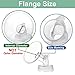 Maymom Wide Neck Pump Parts for Spectra S1/S2 Pumps; Incl Wide Mouth Flanges; Not Original Spectra Flange; Replaces Spectra Shield (32 mm Extra Extra Large Flanges)