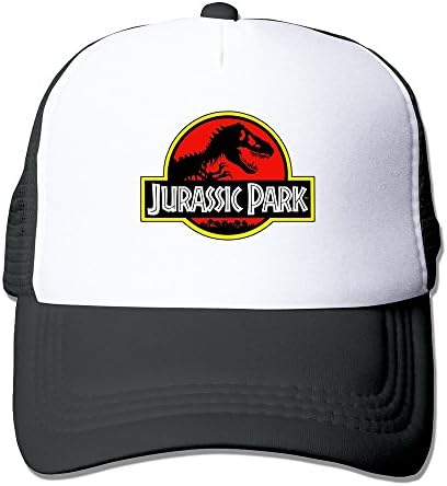 BrandName 2016 New Printed Pattern Jurassic Park Logo Unisex Half Mesh Adjustable Baseball Cap Hat Black