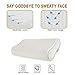 Lunvon Queen Memory Foam Bed Pillow for Sleeping Height Adjustable Cervical Pillow with Pain Relief Design Breathable Cooling Hypoallergenic Cotton Cover Protector CertiPUR-US, White
