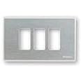 BTicino 503/3/x/F Bticino Magic 3 Seater Plate for Rectangular Box oxidal, Multi-Colour, Multi-Colour