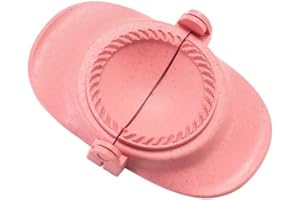 Dumpling Maker 3 Sizes Wheat Straw Ravioli Mould Household Foldable Kitchen Accessories Labor-Saving Dumpling(M,pink)