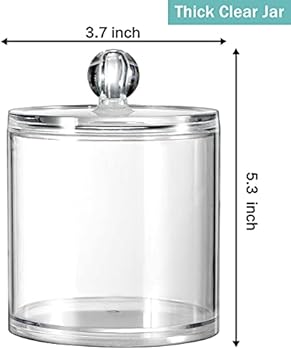 Sheechung Qtip Dispenser Holder Bathroom Vanity Organizer Apothecary Jars Canister Set For Cotton Ball Cotton Swab Q Tips Cotton Rounds Bath Salts Premium Quality Plastic Acrylic Clear 2 Pack Buy Online At Best Price In Uae