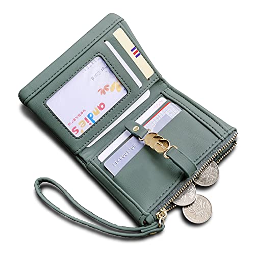 TOPKULL Wallets for Women Small Rfid Bifold Ladies Wallets Wristlet