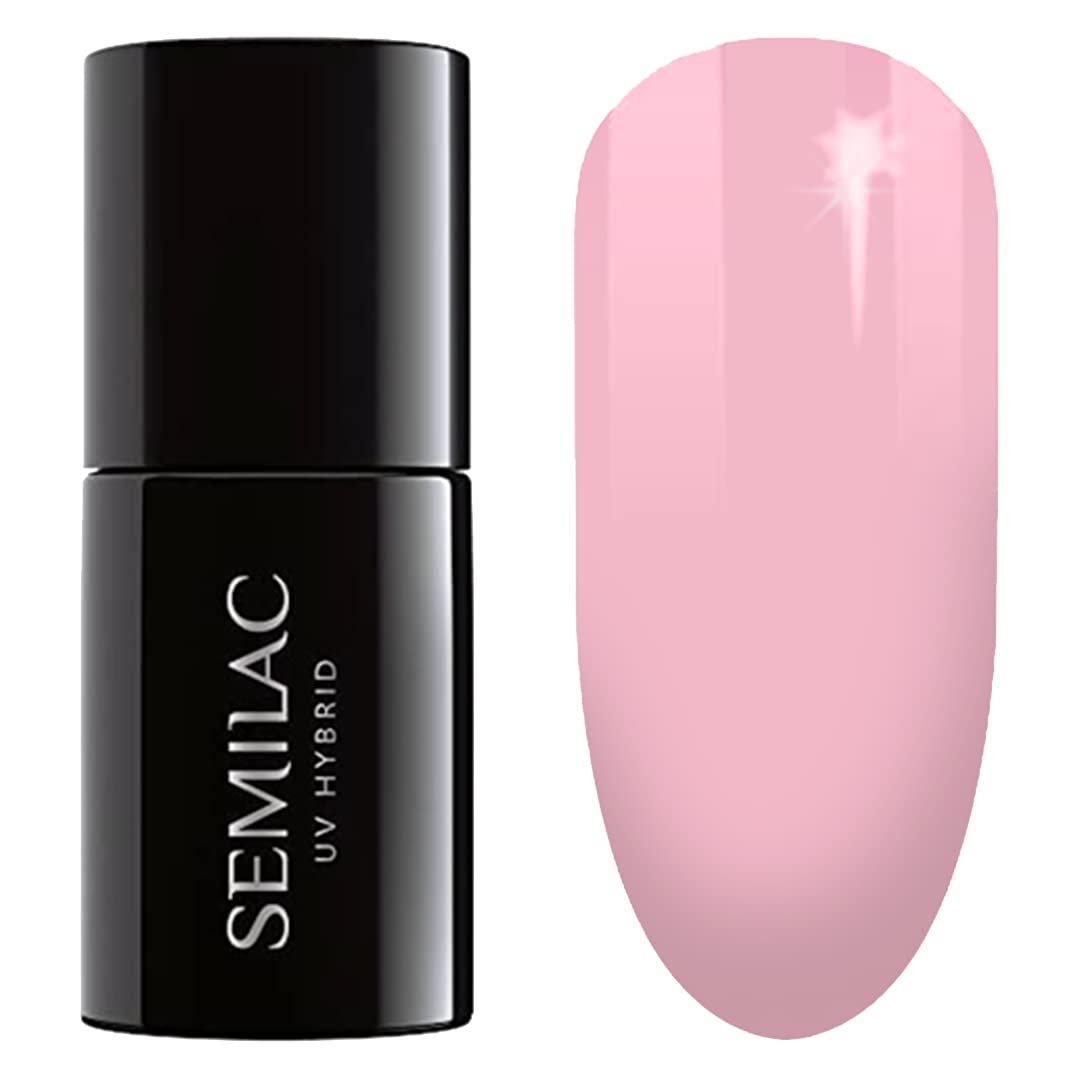 SEMILAC 228 Light Pink Nail UV Gel Polish | Long Lasting and Easy to Apply | Soak off UV/Led | Perfect for Home and Professional Manicure and Pedicure 7 ml